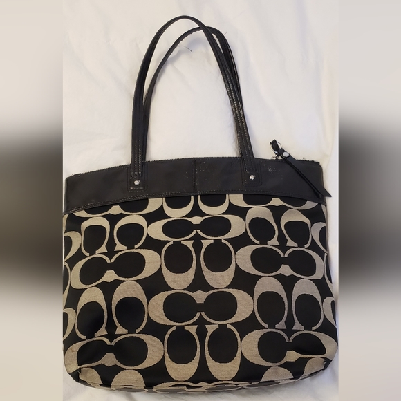 AUTHENTIC Vintage Coach monogram tote - Picture 3 of 10